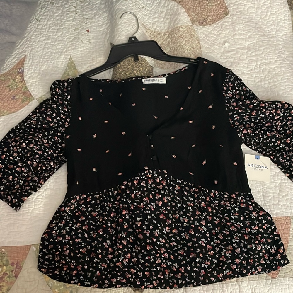 Black Floral Shirt